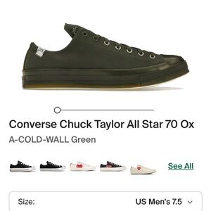Converse Chuck Taylor All Star 70 Ox Green Low Top Sneakers